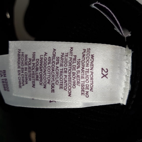 ElIsabeth Black Suede Vest Size 2xL - Picture 3 of 8